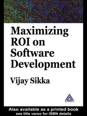 cover image of Maximizing ROI on Software Development